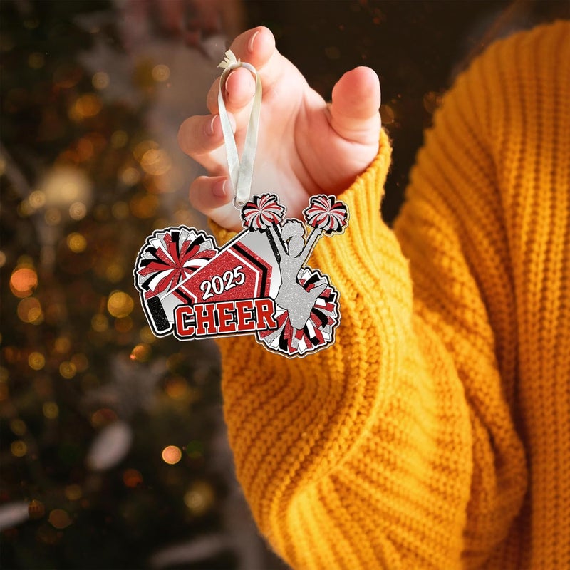SUCHAGIFT Cheerleader Ornament - Cheerleader Gifts - Senior Night Cheerleaders Gifts - Cheerleading Ornaments for Girls Teens, Cheerleaders Captain Team - Acrylic Christmas Ornament 2025 - Image 5